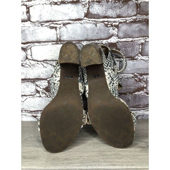 Vionic Carmel Grey Ivory Leather Snake Print Heel Sandals Women’s 9.5M US/41.5EU - Picture 12 of 16